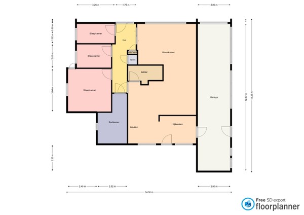 Floorplan - Hei-Grindelweg 47, 6414 BS Heerlen